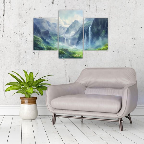 Tablou - Valea cascadelor (90x60 cm)