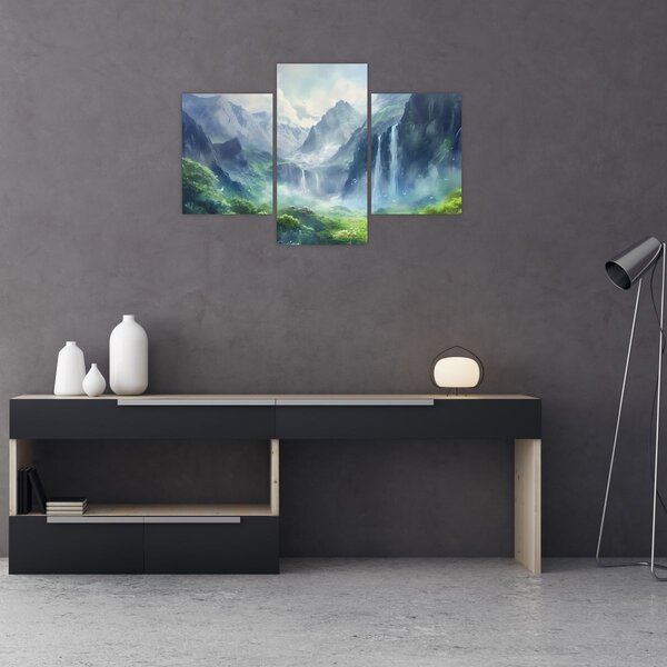 Tablou - Valea cascadelor (90x60 cm)