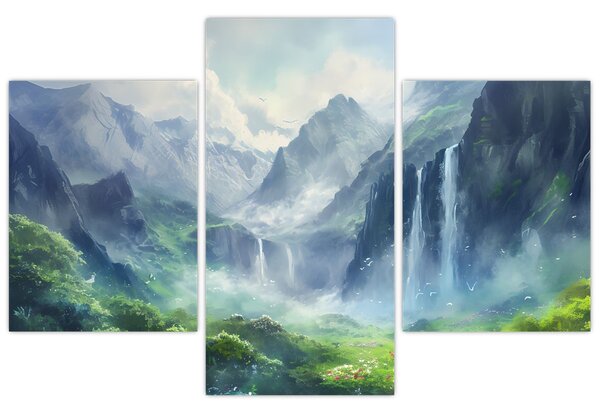 Tablou - Valea cascadelor (90x60 cm)