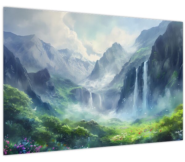 Tablou - Valea cascadelor (90x60 cm)