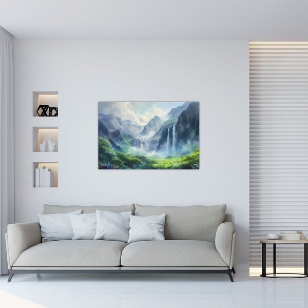 Tablou - Valea cascadelor (90x60 cm)