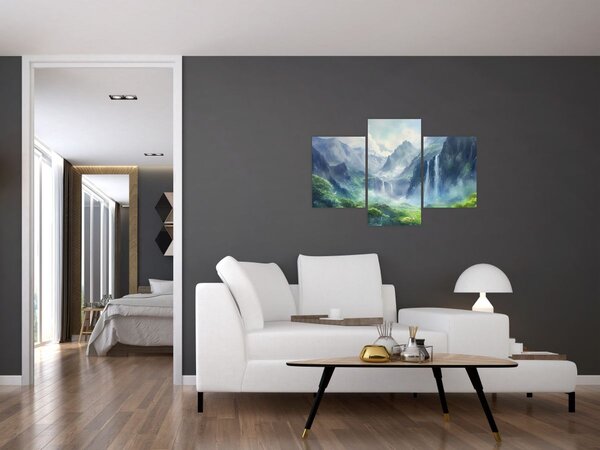 Tablou - Valea cascadelor (90x60 cm)