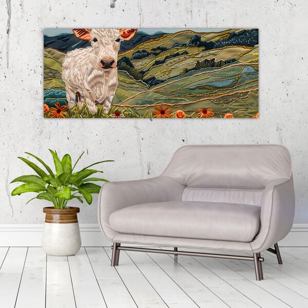 Tablou - Imitație de motiv tricotat (120x50 cm)