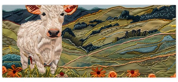 Tablou - Imitație de motiv tricotat (120x50 cm)