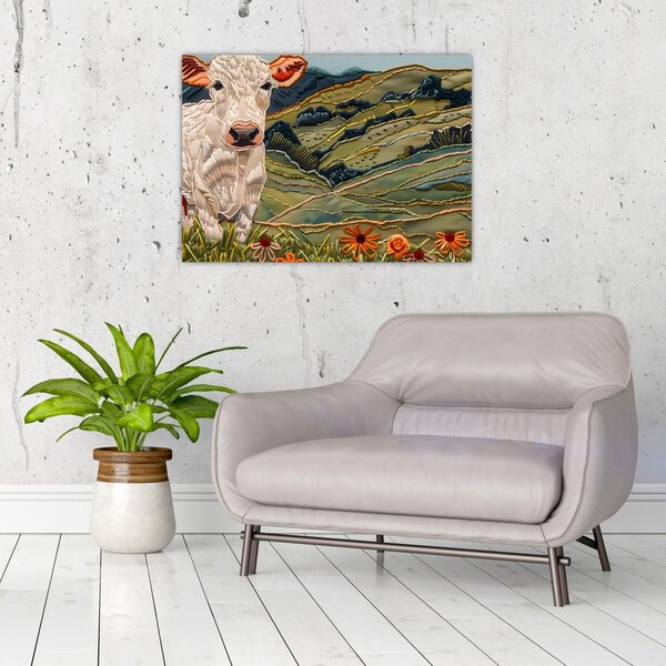 Tablou - Imitație de motiv tricotat (70x50 cm)