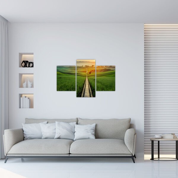 Tablou - Răsărit de soare peste vale (90x60 cm)