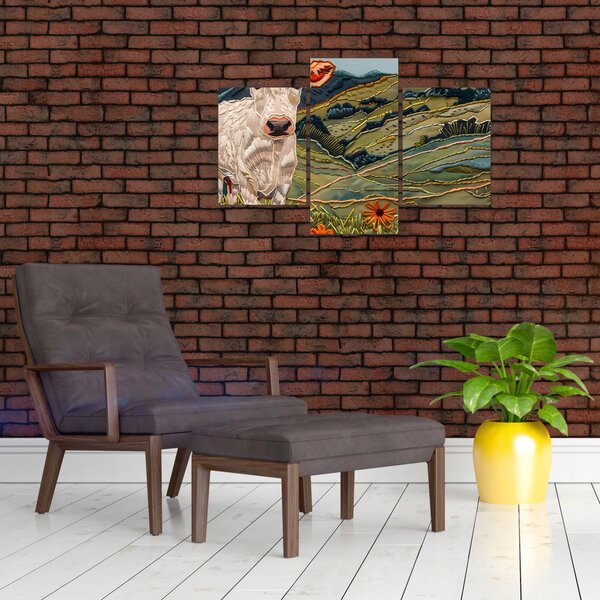 Tablou - Imitație de motiv tricotat (90x60 cm)