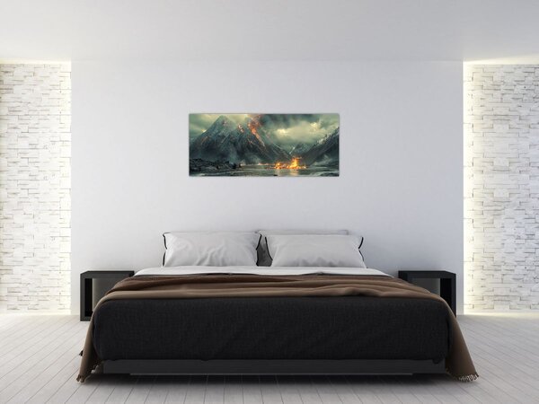 Tablou - Erupție vulcanică (120x50 cm)