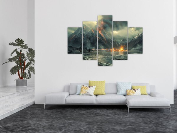 Tablou - Erupție vulcanică (150x105 cm)