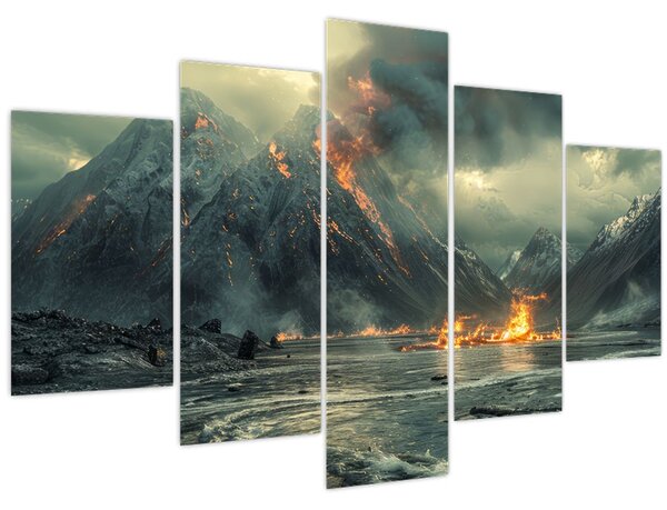 Tablou - Erupție vulcanică (150x105 cm)