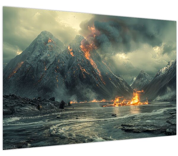 Tablou - Erupție vulcanică (90x60 cm)