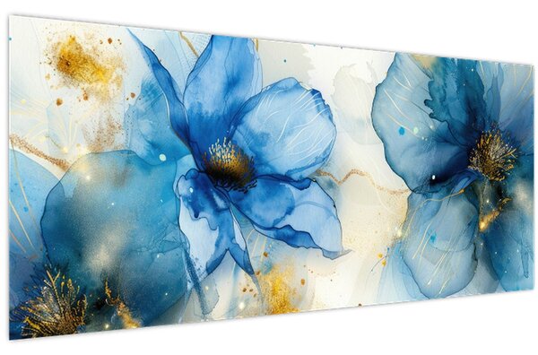 Tablou - Floral, pictură cu cerneală (120x50 cm)