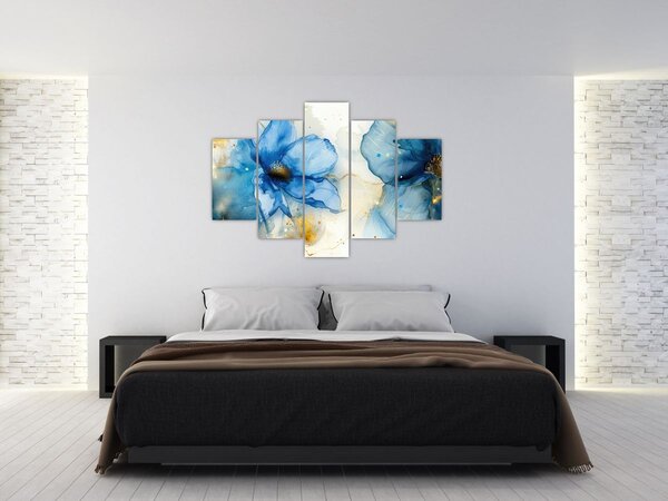 Tablou - Floral, pictură cu cerneală (150x105 cm)