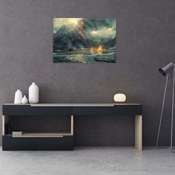 Tablou - Erupție vulcanică (70x50 cm)