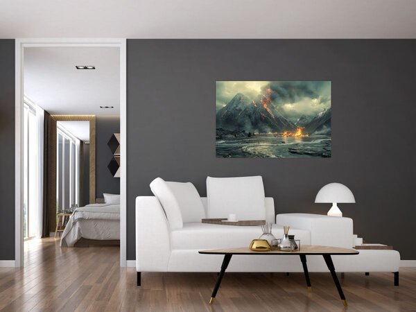 Tablou - Erupție vulcanică (90x60 cm)