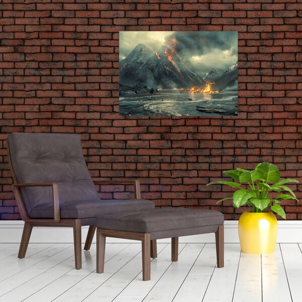 Tablou - Erupție vulcanică (70x50 cm)