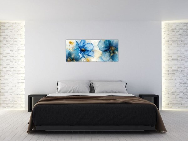 Tablou - Floral, pictură cu cerneală (120x50 cm)