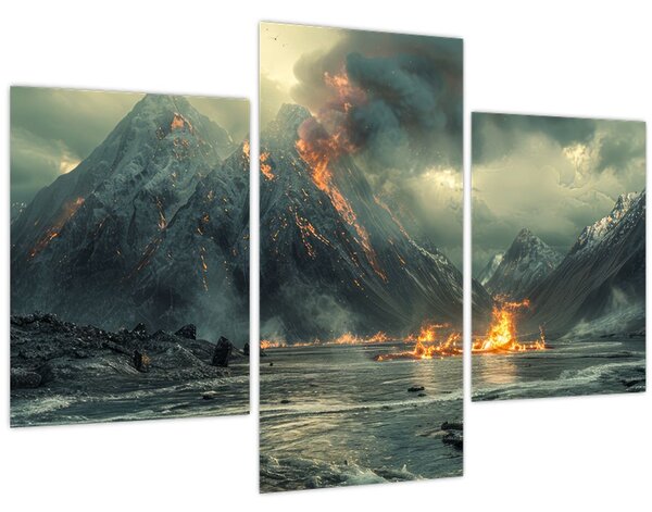 Tablou - Erupție vulcanică (90x60 cm)