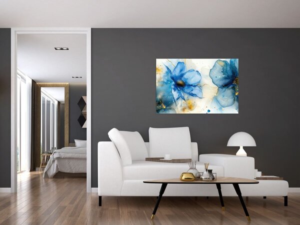 Tablou - Floral, pictură cu cerneală (90x60 cm)