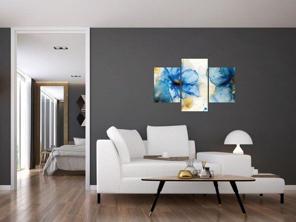 Tablou - Floral, pictură cu cerneală (90x60 cm)
