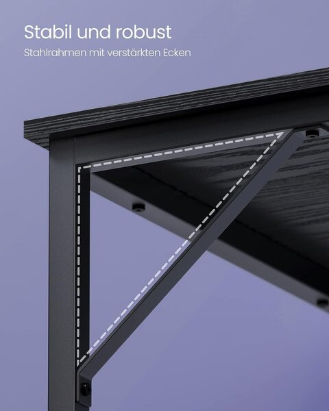 Birou Gaming Vasagle, model Miriam, 120x60X75 cm, Negru