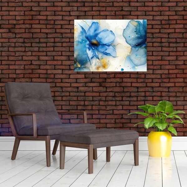 Tablou - Floral, pictură cu cerneală (70x50 cm)