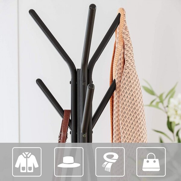 Cuier tip pom Model Barr, Maro Rustic/Negru, 50x50x179 cm