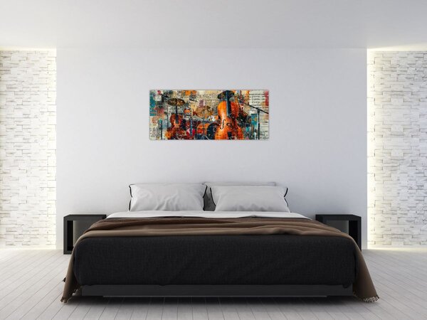 Tablou - Instrumente muzicale (120x50 cm)