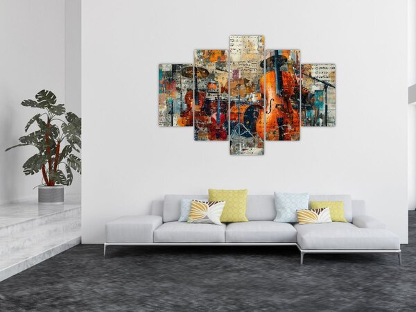 Tablou - Instrumente muzicale (150x105 cm)
