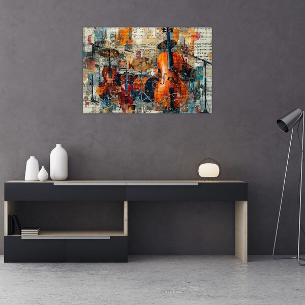 Tablou - Instrumente muzicale (90x60 cm)