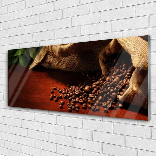 Tablou pe sticla Boabe de cafea Bucătărie Brun