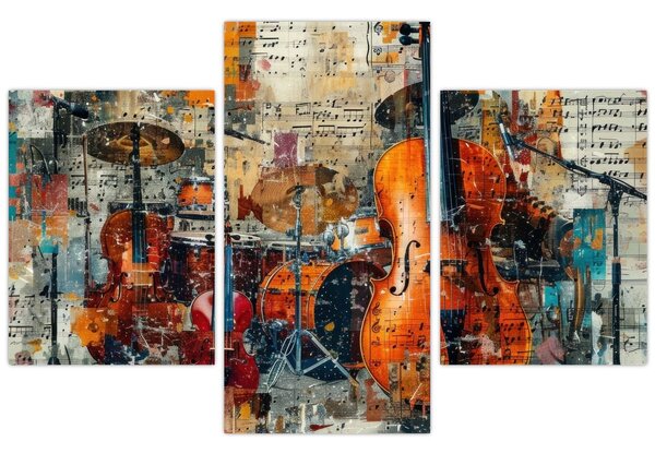 Tablou - Instrumente muzicale (90x60 cm)