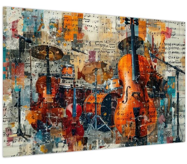 Tablou - Instrumente muzicale (90x60 cm)