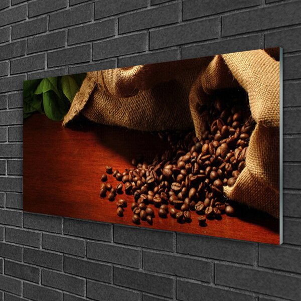 Tablou pe sticla Boabe de cafea Bucătărie Brun