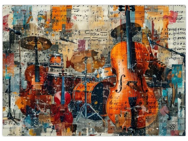 Tablou - Instrumente muzicale (70x50 cm)