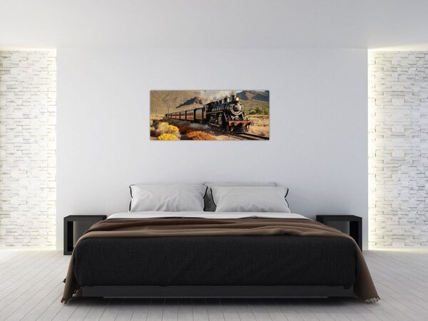 Tablou - Locomotivă cu aburi (120x50 cm)