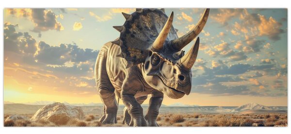 Tablou - Triceratops (120x50 cm)
