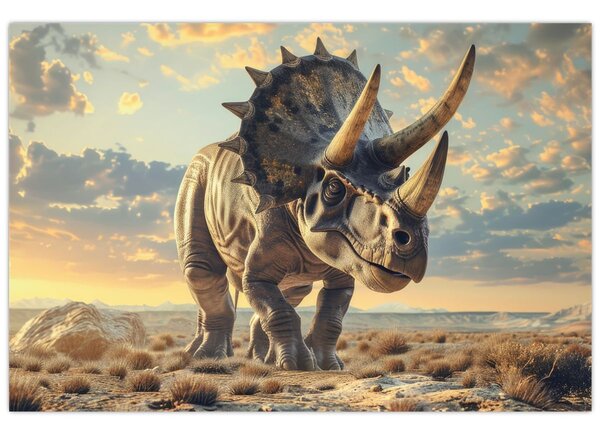 Tablou - Triceratops (90x60 cm)
