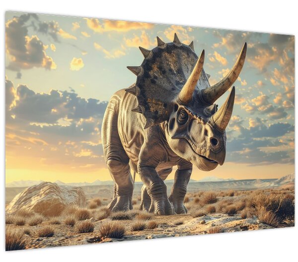 Tablou - Triceratops (90x60 cm)