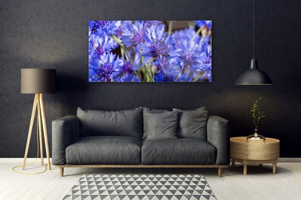 Tablou pe sticla Flori Floral violet