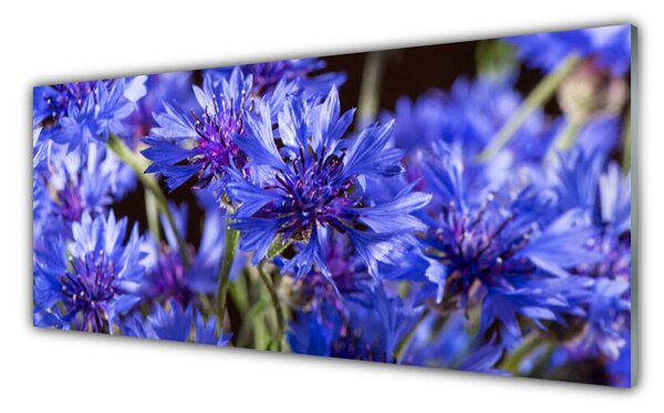 Tablou pe sticla Flori Floral violet