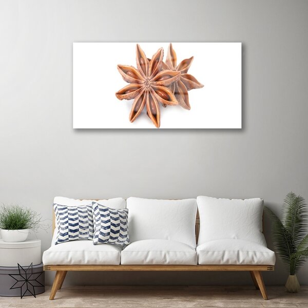 Tablou pe sticla Cinnamon Brown Floral