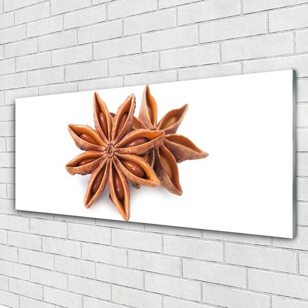 Tablou pe sticla Cinnamon Brown Floral