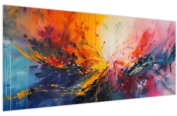 Tablou - Abstracție de culoare (120x50 cm)
