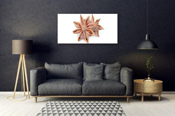 Tablou pe sticla Cinnamon Brown Floral