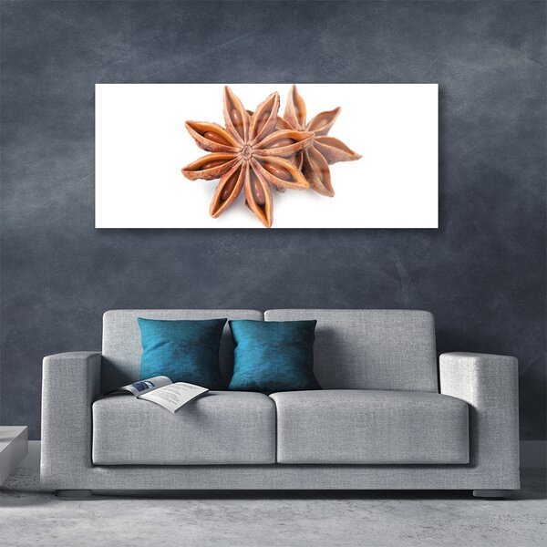 Tablou pe sticla Cinnamon Brown Floral