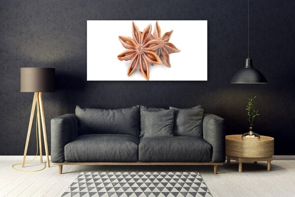 Tablou pe sticla Cinnamon Brown Floral
