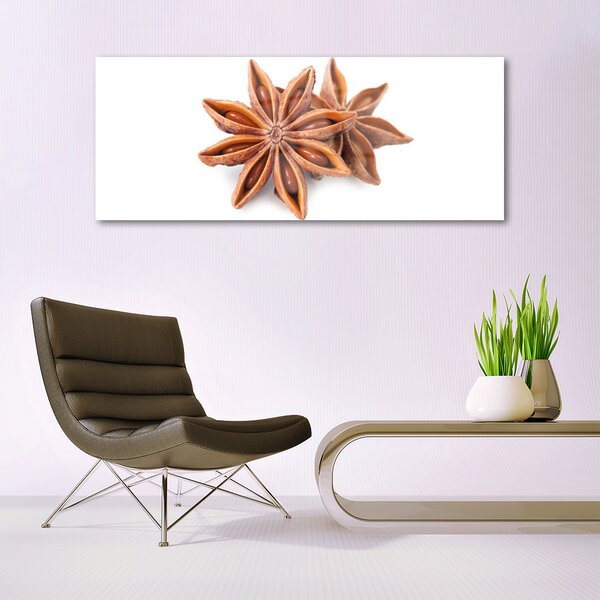 Tablou pe sticla Cinnamon Brown Floral