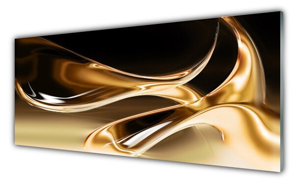Panou sticla bucatarie Abstract Art Negru Aur
