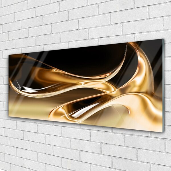 Tablou pe sticla Abstract Art Negru Aur